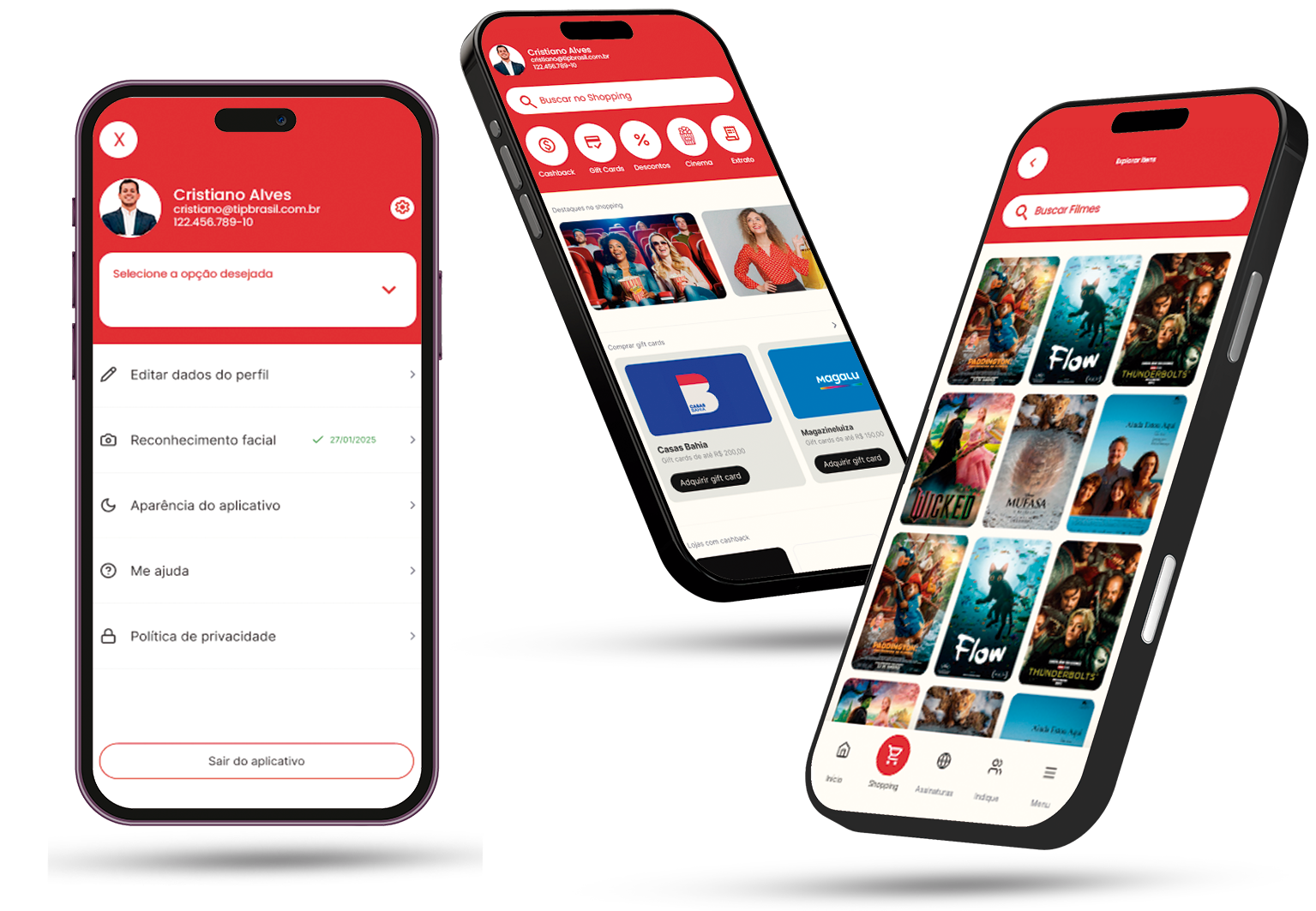 Super App - Telas do Aplicativo